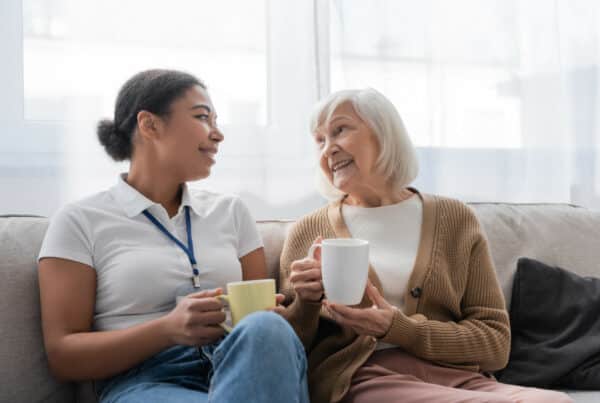 nurse with assisted living woman